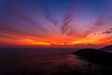 Wall Mural - Palm trees & Sunset view at Phuket Island, Thailand