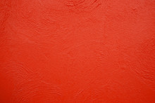 Empty Red Concrete Wall, Clean Texture Background Surface.
