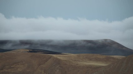 Wall Mural - morning fog in the mountain in baku. azerbaijan. near xojasan lake.