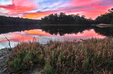 Wall Mural - Sunset over Lake Tyers, Victoria, Australia.