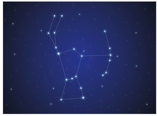 Wall Mural - constellation orion in deep space