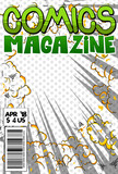 Fototapeta Młodzieżowe - Editable comic book cover with abstract background.