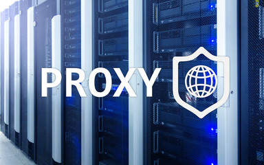 Wall Mural - PROXY server, VPN, Virtual Private network technology. Cyber security.