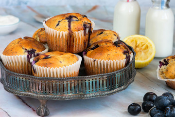 Sticker - Homemade blueberry and lemon muffins