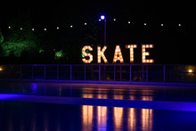SKATE - Ice Rink Neon Sign