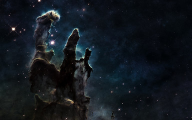 Wall Mural - Pillars of Creation. Deep space. Beautiful cosmic landscape. Elements of the image are furnished by NASA