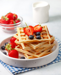 Sticker - Belgian waffles with fresh berries