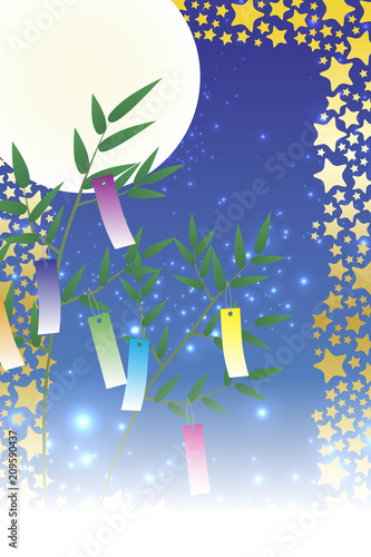 Background Wallpaper Vector Illustration Design Image Japan China Asia Free Size 背景 壁紙 ベクター イラスト 無料 無料素材 バックグラウンド フリー素材 和風素材 日本 背景 壁紙 和風素材 七夕祭り 飾り 伝統 短冊 笹の葉 初夏の行事 星屑