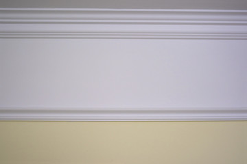 Wall Mural - Detail of a flat ceiling skirting, ceiling moldings in the interior. Details of the ceiling