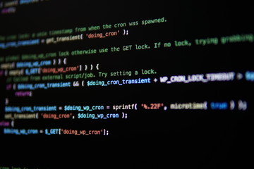 simple website html code with colorful tags in browser view on dark background. software developer p
