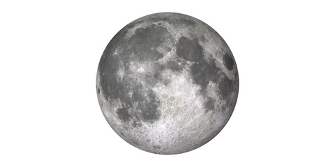 moon in space white background