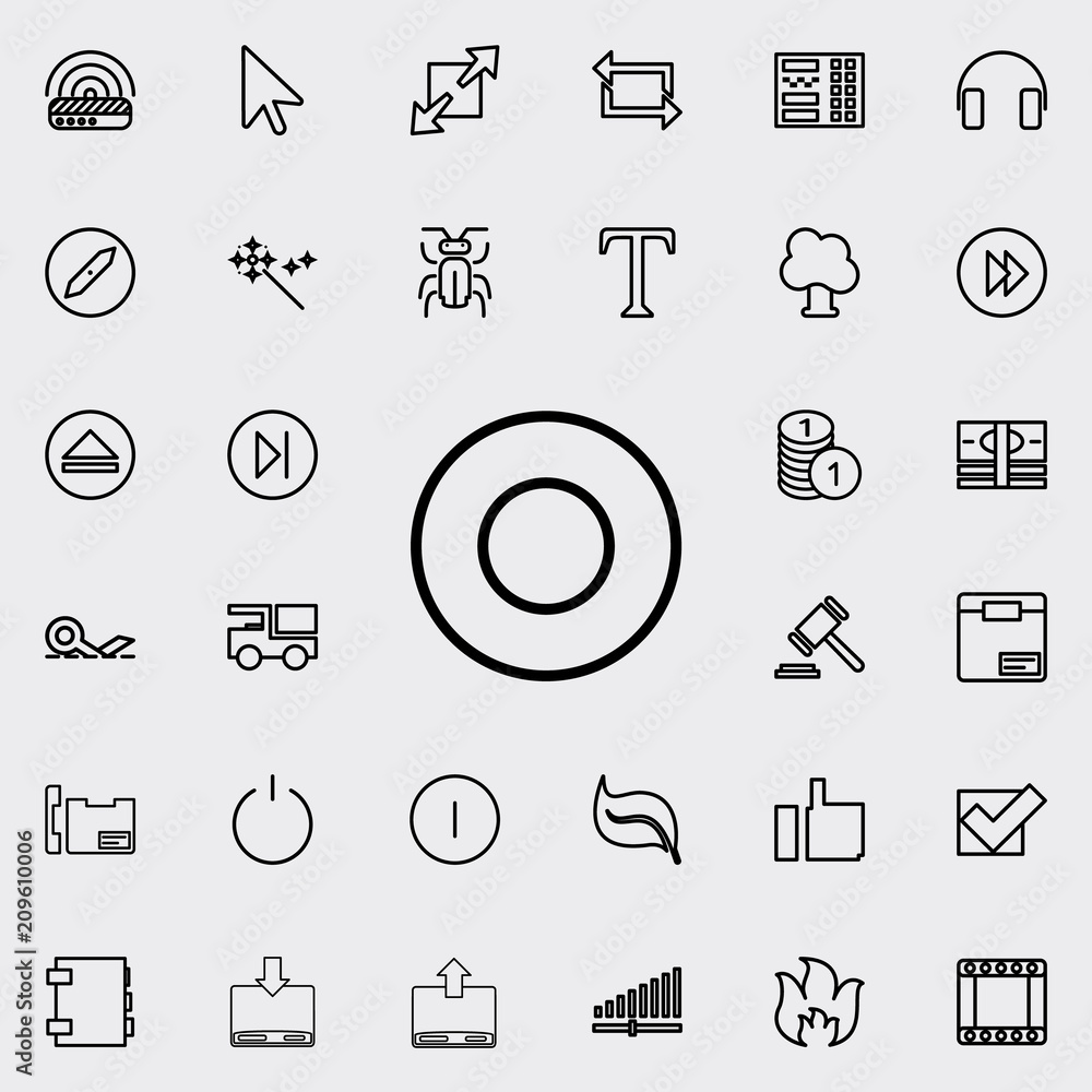 Notion Rounded Icon circular notation outline icon. Detailed set of minimalistic line icons ...