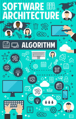 Software architecture banner of network technology