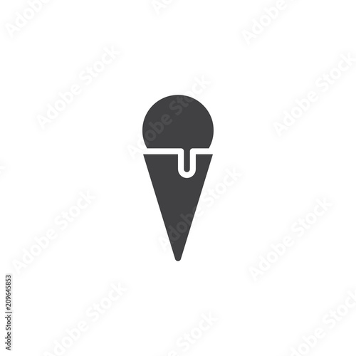pix Simple Ice Cream Cone Vector ice cream cone vector icon filled flat