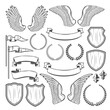 Heraldic element for medieval badge, crest design