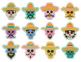 Fototapeta Panele - Day of the Dead skull icon, mexican holiday design