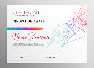 Wall Mural - creative colorful certificate template design