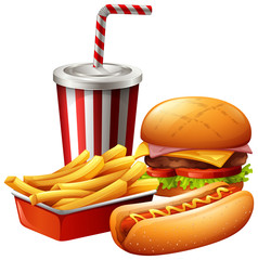 Poster - Meal of fast food