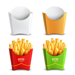 Sticker - French fries 2x2 Design Concept