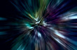 © PRB ARTS - Acceleration speed motion, Light and stripes moving fast over dark background