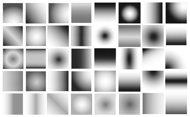 halftone dot big set vector