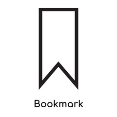 Wall Mural - Bookmark icon vector sign and symbol isolated on white background, Bookmark logo concept, outline symbol, linear sign