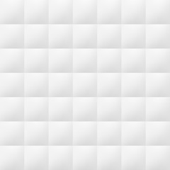 Poster - White background with tiles. Vector modern seamless pattern. Volumetric geometric pattern.