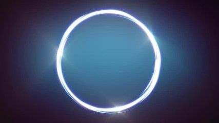 Wall Mural - Abstract Circle Stroke Lines Animation/
Animation of abstract shining light strokes following circular ring motion path