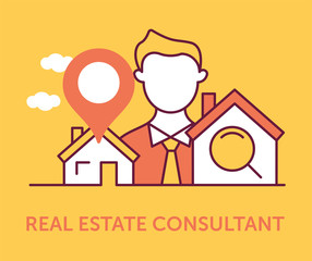 Poster - Real Estate Consultant Icons