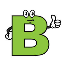 Cartoon Letter B Character