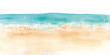 砂浜と水平線の水彩イラスト　beach and horizontal line