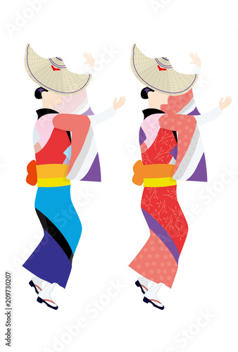 盆踊り 踊り子イラスト Stock Vector Adobe Stock 盆踊り 踊り子イラスト Stock Vector Adobe Stock