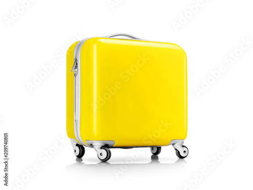 Fotografía Yellow suitcase or luggage for traveler
