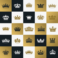 Wall Mural - King and queen crowns symbols