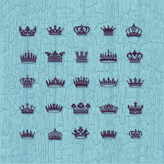 Wall Mural - King and queen crowns symbols