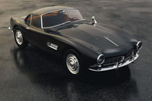 3d Vintage Beautiful Black Sport Car