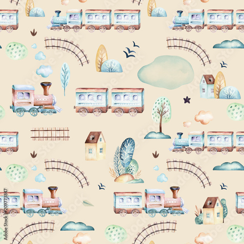 swiat-chlopcow-kreskowka-samolotu-samolotu-i-wagonu-akwarela-lokomotywy-ilustracja-wzor-dziecko-zabawki-urodziny-backgraund-transport-elementow-bez-szwu-wzorow