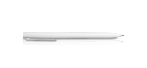 white pen isolated on a white background, with clipping path