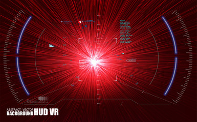 Fototapete - Sci-Fi Futuristic Glowing HUD Display. Vitrual Reality Technology Screen