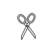 Scissors Sketch Icon. Element Of Education Icon For Mobile Concept And Web Apps. Outline Scissors Sketch Icon Can Be Used For Web And Mobile