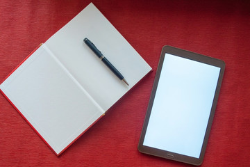 digital smartphone on bright wooden table