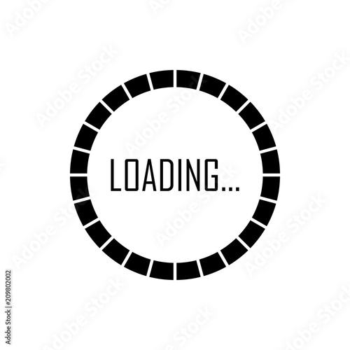 Loading In Round Icon Element Of Loading Sign For Mobile Concept