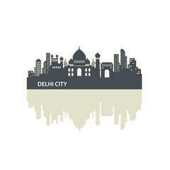 Wall Mural - Delhi City Skyline Logo Design