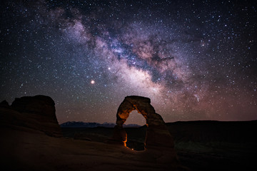 delicate arch milky way