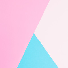 Blue and pink pastel background. Flat lay. Top view. Texture made of pastel colors