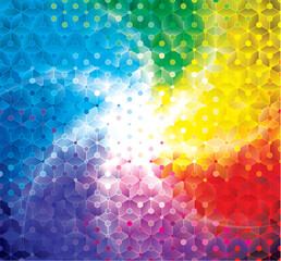 Leinwandbilder - Colorful shining geometric pattern abstract modern background.
