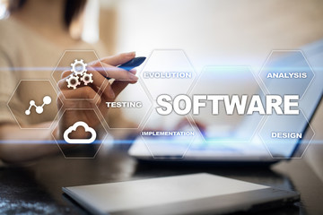 software development. data digital programs system technology concept.
