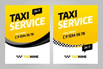 Wall Mural - Vector layout design template for taxi service. Can be adapt to Brochure, Annual Report, Magazine, Poster.