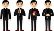 © annasunny - Set of different a religious people, priest and nun in colorful flat style.