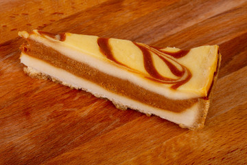 Tasty cheesecake caramel